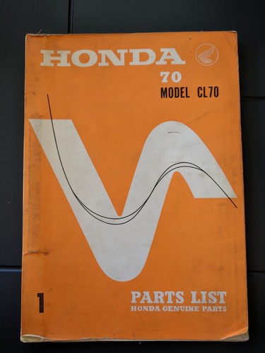 Original honda parts list - honda, 70